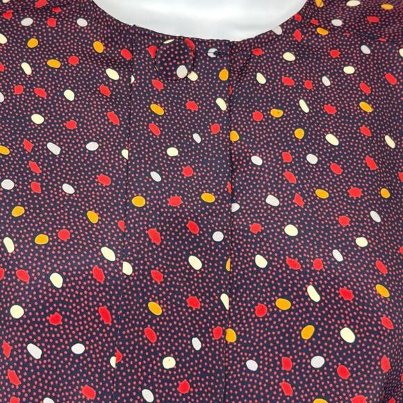 NWT VTG Oscar De La Renta Expressions Abstract Print Blouse Womens Sz 12 - Picture 4 of 10